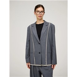 Серый жакет оверсайз