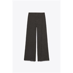 TEXTURED WIDE-LEG TROUSERS