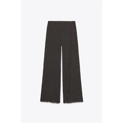 TEXTURED WIDE-LEG TROUSERS