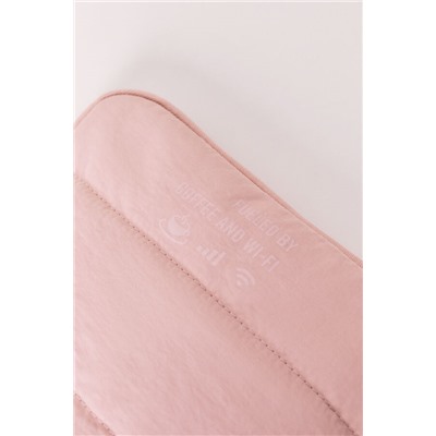 Funda tablet acolchada rosa logo
