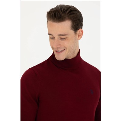 Erkek Bordo Basic Kazak