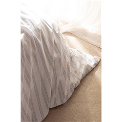 Avery King Size %100 Pamuk Ranforce Baskılı Nevresim Takımı - Mavi/Sarı