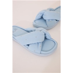 Zapatilla ducha waffle nudo azul
