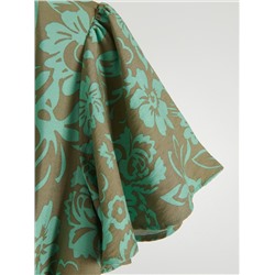 Viskose Kleid mit Muster