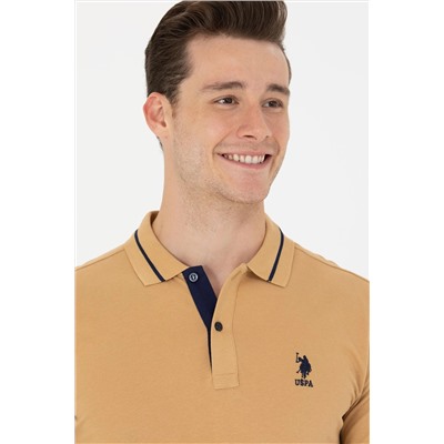 Erkek Camel Basic Polo Yaka Tişört