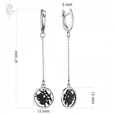 Серьги серебро 52923.1SB