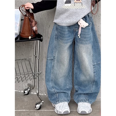 Утепленные джинсы для девочек на флисе