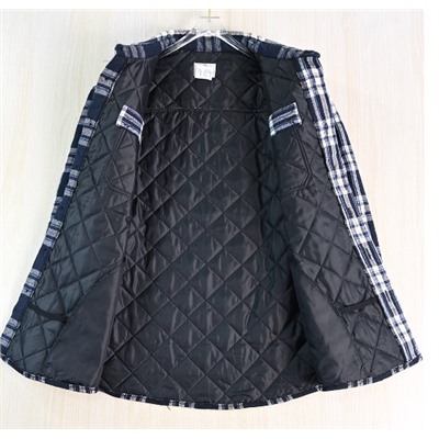 Мужская стеганая хлопковая теплая свободная повседневная рубашка