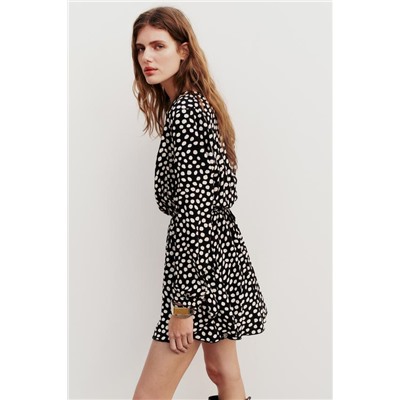 FEW ITEMS LEFT SHORT DRESS WITH A POLKA DOT PRINT
