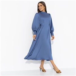 Платье струящееся, Притяжение элегантности (синий бриз)