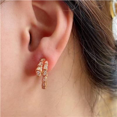 Серьги в виде змеи БУЛГАР*И