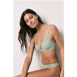 Sujetador halter relleno encaje verde INTUITIVE