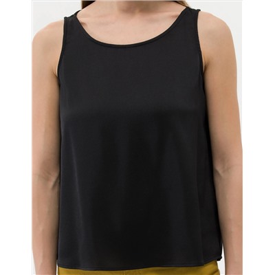 Siyah Regular Fit Kolsuz Bluz