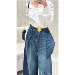 Новинка 2026  Крутые и стильные женские джинсы  нестандартной формы с ремнем ДИО*Р