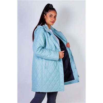 Элегантная демисезонная куртка с капюшоном Клетка арт.339