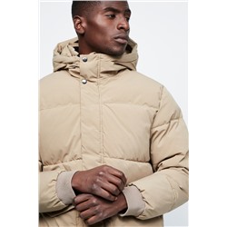 Anorak con capucha Beige