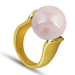 Кольцо (Майорка 16мм холодно-розовая; покрытие золото), Есть комплект