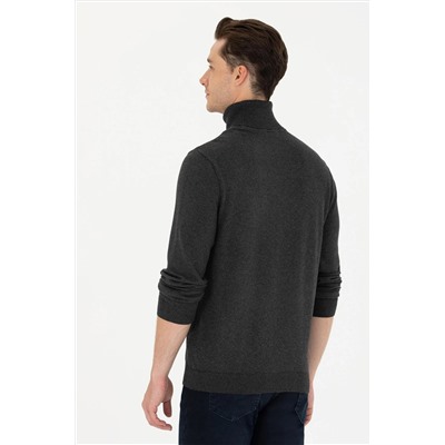 Erkek Antrasit Melanj Basic Kazak