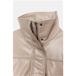 LEATHER EFFECT JACKET WITH PLEATS