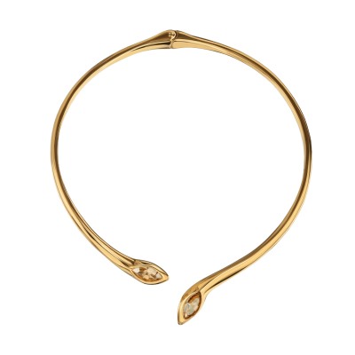 Колье Эдем (кристаллы SW шампань; покрытие золото), Есть комплект