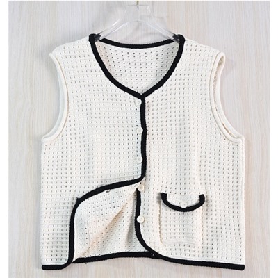 Повседневный трикотажный жилет  АЙСИК*Л