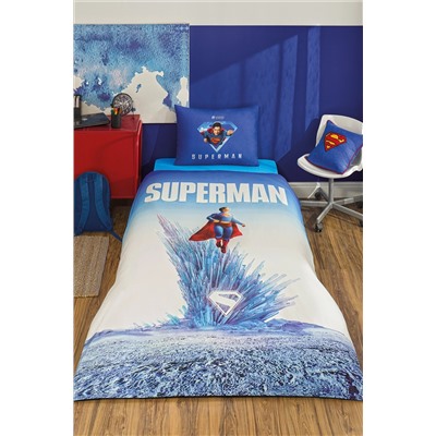 Özdilek Superman Genesis Tek Kişilik Lisanslı Lastikli Çarşaf Çocuk Nevresim Takımı