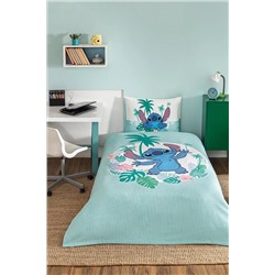 Özdilek Özdilek Stitch Summer Tek Kişilik Disney Lisanslı Lastikli Çarşaf Çocuk Nevresim Takımı