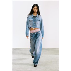 MID-WAIST STRAIGHT JEANS WITH SPARKLES