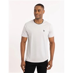 TIPPED CREW NECK COLLAR T-SHIRT