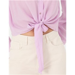 Lila Regular Fit Uzun Kollu Gömlek