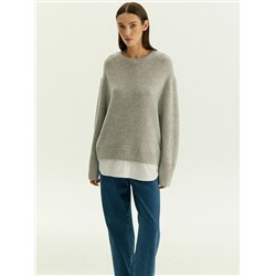 Джемпер из вискозного трикотажа с добавлением шерсти, B3234/hermetis