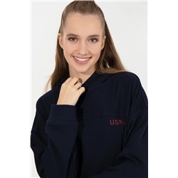 Kadın Lacivert Kapüşonlu Sweatshirt
