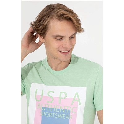 Erkek Mint Bisiklet Yaka Tişört