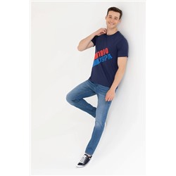 Erkek Lacivert Bisiklet Yaka Tişört