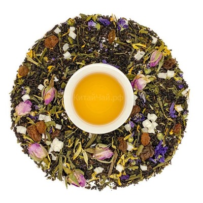 Чай черный и зеленый - Звездная Ночь - 100 гр