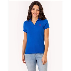 SPLIT NECK RIBBED POLO SHIRT