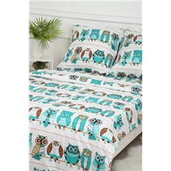 КПБ Совы 2 спальный Евро простыней на резинке
