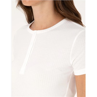 Krem Kısakollu Pijama Takımı