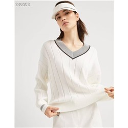 Вязанный пуловер с декоративными элементами в виде цепочек  Brunell*o Cucinell*i