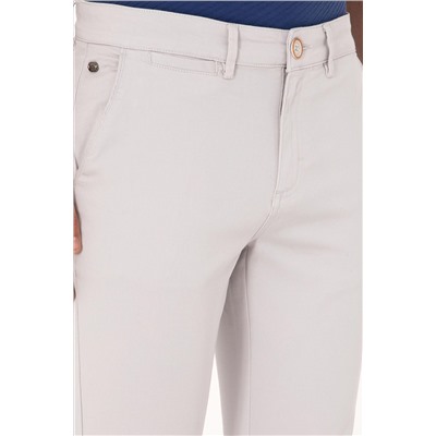Erkek Açık Gri Kanvas / Chino Pantolon