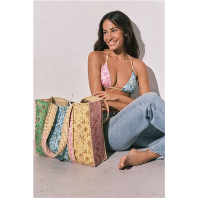 Bolso grande estampado multicolor