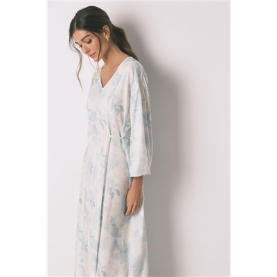 Camisón largo cruzado cinturón