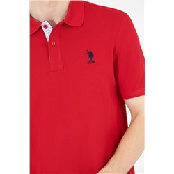 Erkek Kırmızı Basic Polo Yaka Tişört