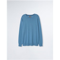 Knitted Jumper, Men, Blue