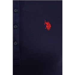 Kadın Lacivert Basic Polo Yaka Tişört