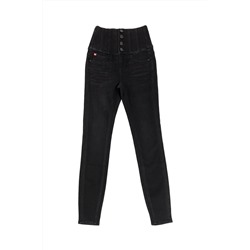 Vaquero skinny fit de tiro alto Negro