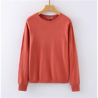 Женский ​​мягкий и универсальный, эластичный трикотажный свитер