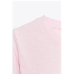 SLOGAN RIPPED COTTON T-SHIRT