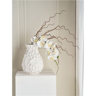 Ваза для цветов, 31 см, декоративная, фарфор P, белая, матовая, Текстура, Bridgit