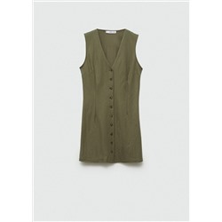 Vestido corto botones